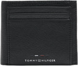 Tommy Hilfiger TH PREMIUM LÆDER EKSTRA CC COIN Dobbeltpung til mænd Sort OS Herrepung Naty Shop Standardtitel