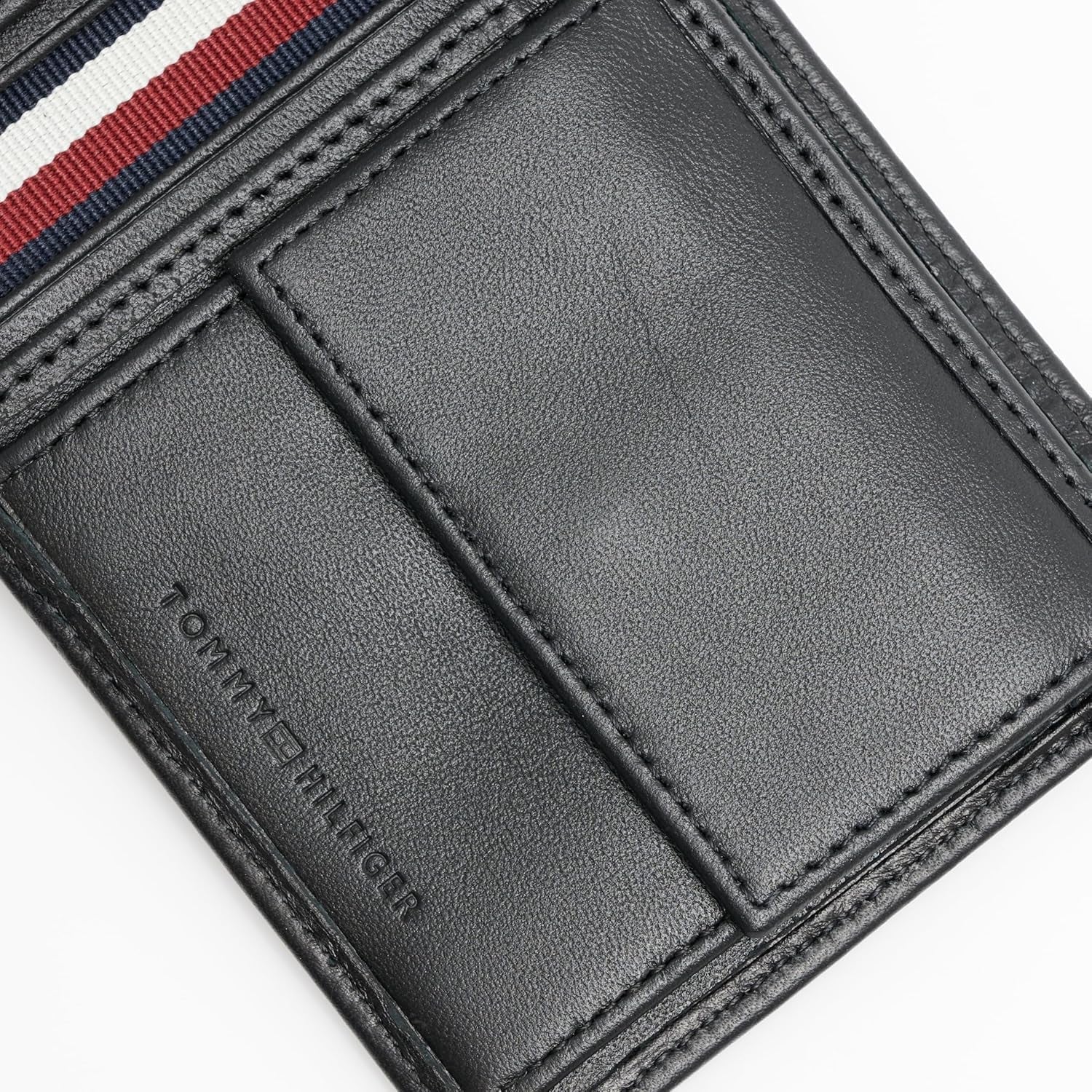 Tommy Hilfiger TH PREMIUM LÆDER EXTRA CC COIN Dobbeltpung til mænd Sort OS Herrepung Naty Shop