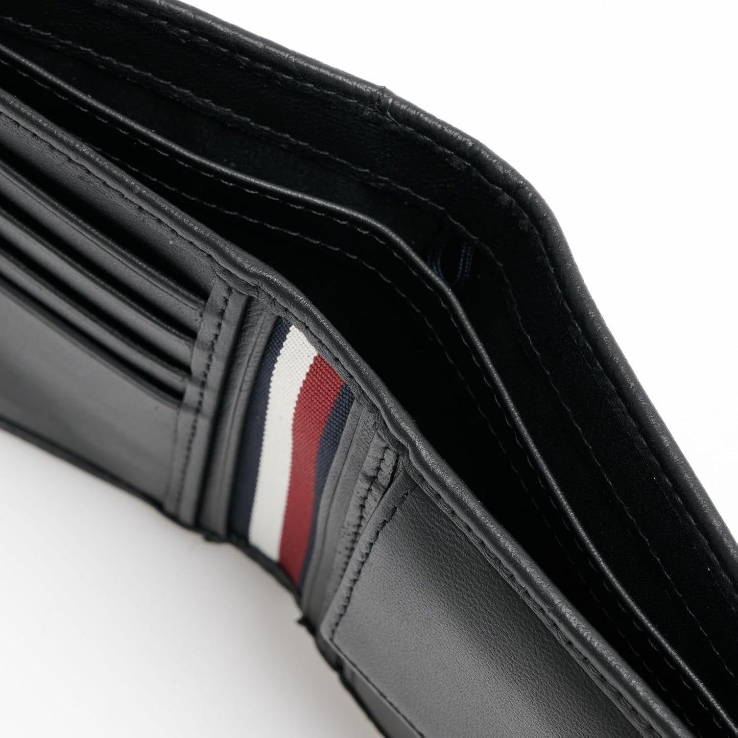 Tommy Hilfiger TH PREMIUM LÆDER EXTRA CC COIN Dobbeltpung til mænd Sort OS Herrepung Naty Shop