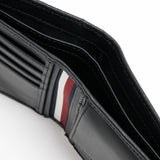 Tommy Hilfiger TH PREMIUM LÆDER EXTRA CC COIN Dobbeltpung til mænd Sort OS Herrepung Naty Shop