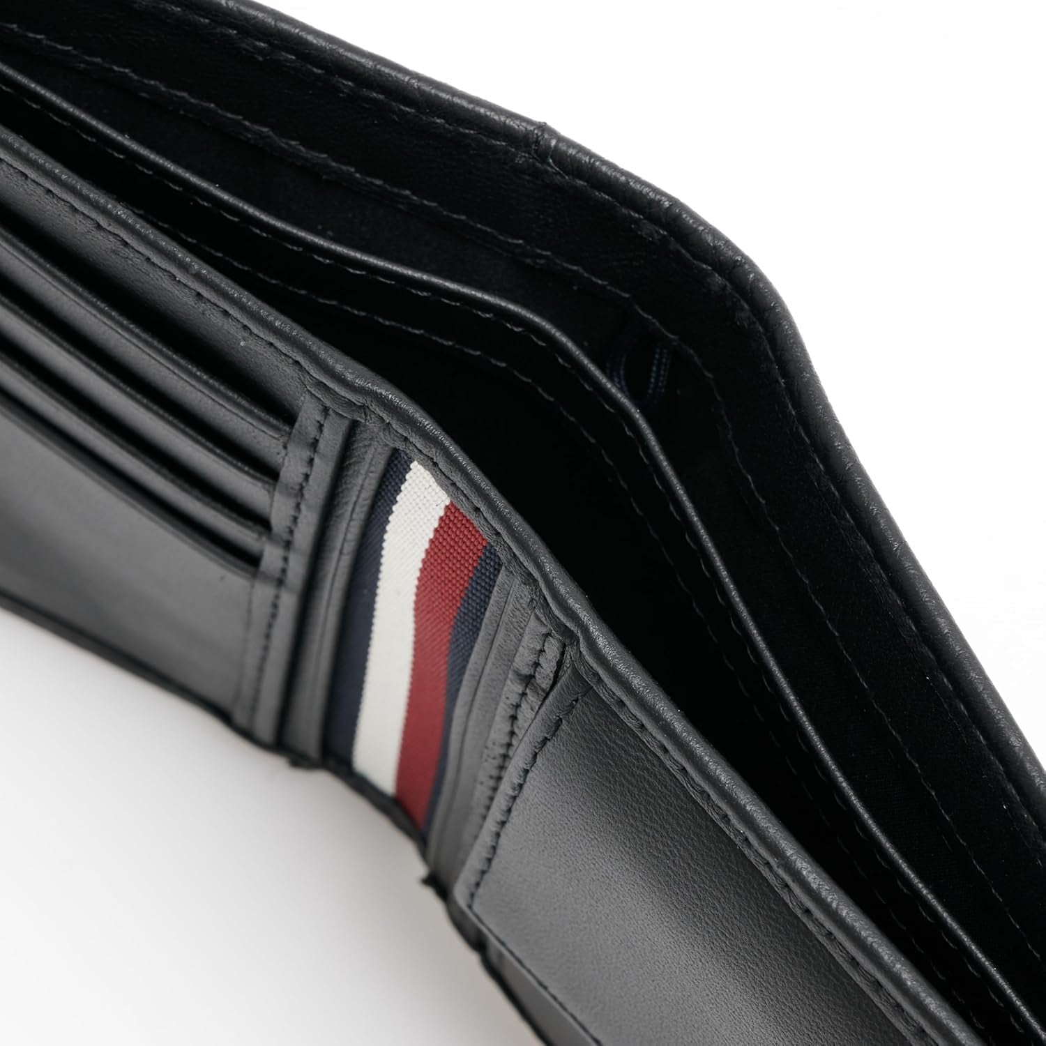 Tommy Hilfiger TH PREMIUM LÆDER EXTRA CC COIN Dobbeltpung til mænd Sort OS Herrepung Naty Shop