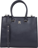 Tommy Hilfiger Tote Bag Eternity Med Zip Up Taske Dametasker Naty Shop Space Blue One Size Passer til alle