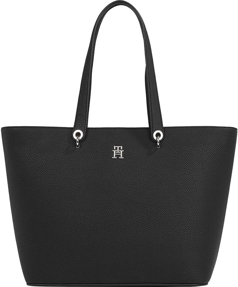 Tommy Hilfiger Tote taske taske Stort emblem Tasker Dame Naty Shop Sort (sort)