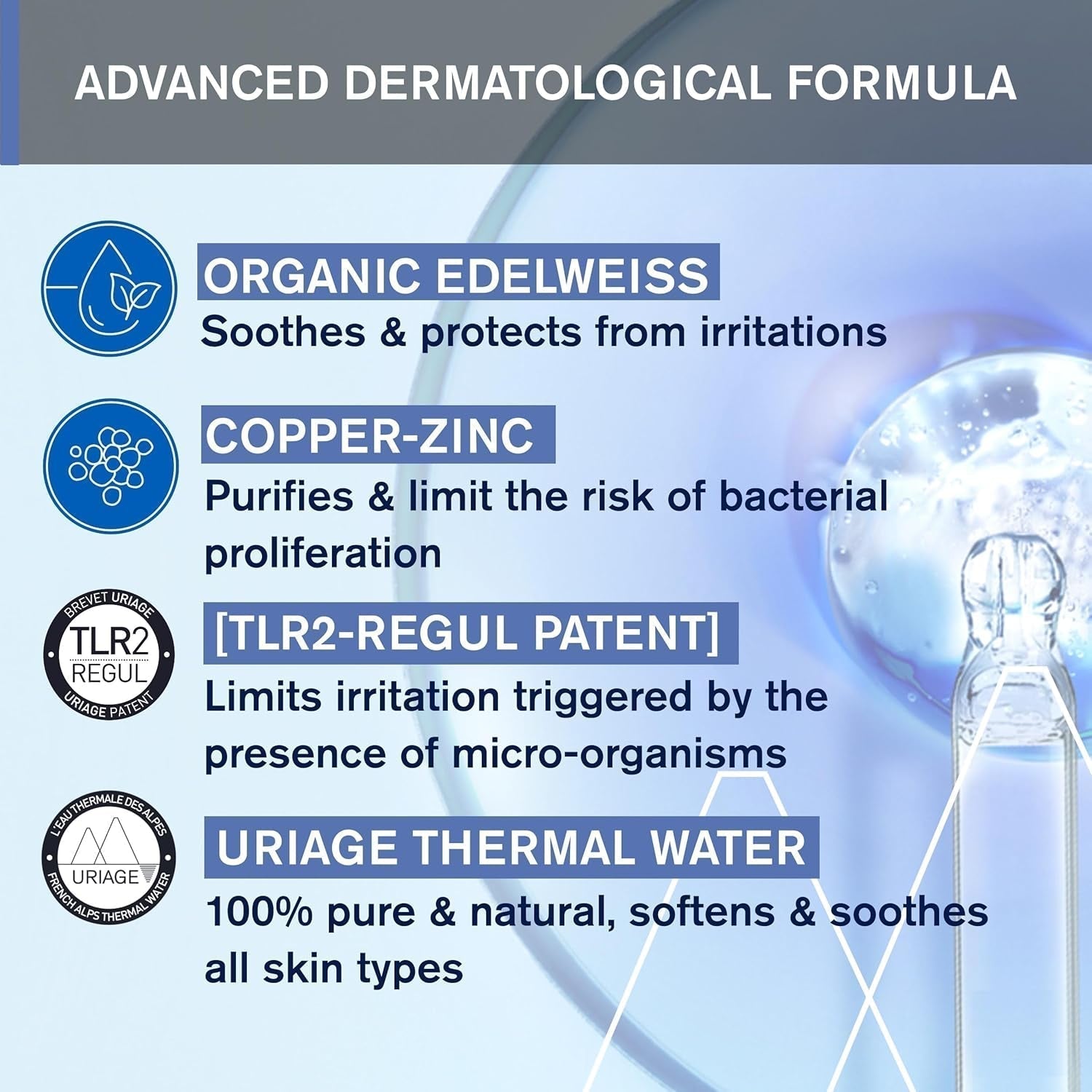 Uriage Baby Peri-Oral Care med økologisk ædle hvid & kobber-zink 30ml - Lindrer øjeblikkeligt irritationer - Reparerer og renser huden - Absorberes hurtigt - Duftfri - 94% ingredienser af naturlig oprindelse Børn - Bad og hudpleje Naty Shop