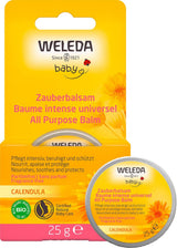 WELEDA Organic Baby Calendula Magic Balm - Universal balsam af naturlig kosmetik til ansigt og krop til at pleje og berolige tør hud og læber. Universal rig balsam til babyer og børn (1x 25g) Børn - Bad og hudpleje Naty Shop Standard titel