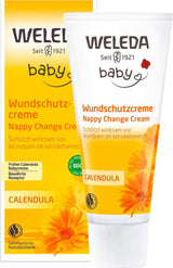 WELEDA Organic Baby Calendula Wound Protection Cream 75ml - Naturlig kosmetik sårsalve / babycreme til beskyttelse af babys følsomme hud i bleområdet. Hjælper mod rødme, irriteret hud og smerter Børn - Bad og hudpleje Naty Shop Wound Protection Cream 75 Ml