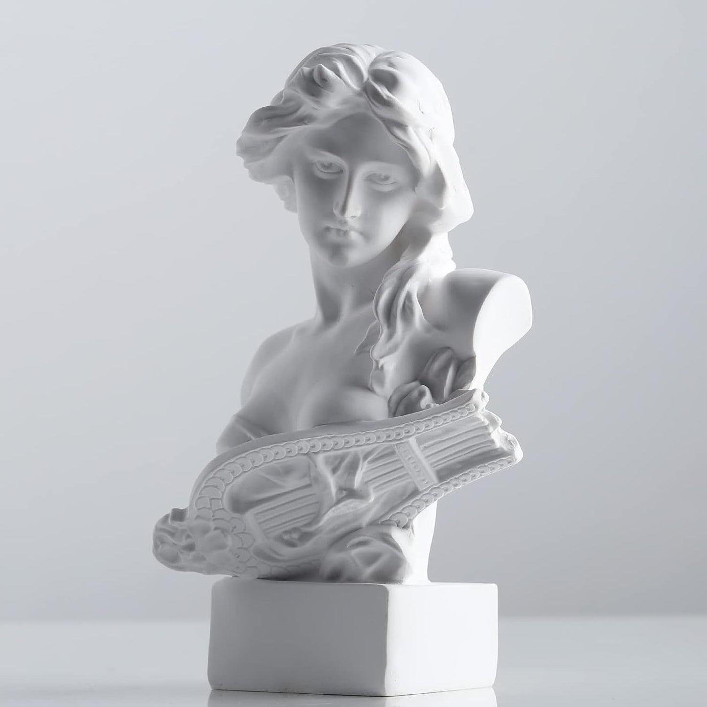 XMGZQ Hvid Aphrodite Statue Skulptur, Resin græsk Mytologi Buste Statue, til Coquette Room Decoration, Dark Academia Room Decoration, Boghylder, Skillevæg, Sofabord Midtpunkt Statuetter og skulpturer Naty Shop White