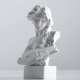 XMGZQ Hvid Aphrodite Statue Skulptur, Resin græsk Mytologi Buste Statue, til Coquette Room Decoration, Dark Academia Room Decoration, Boghylder, Skillevæg, Sofabord Midtpunkt Statuetter og skulpturer Naty Shop White