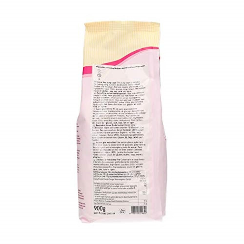 FunCakes flormelis, raffineret flormelis af konfekturekvalitet, ultrafin konsistens, perfekt til at lave smørcreme eller smøre fondant på, halal, 900 g Naty Shop Sukkerpasta