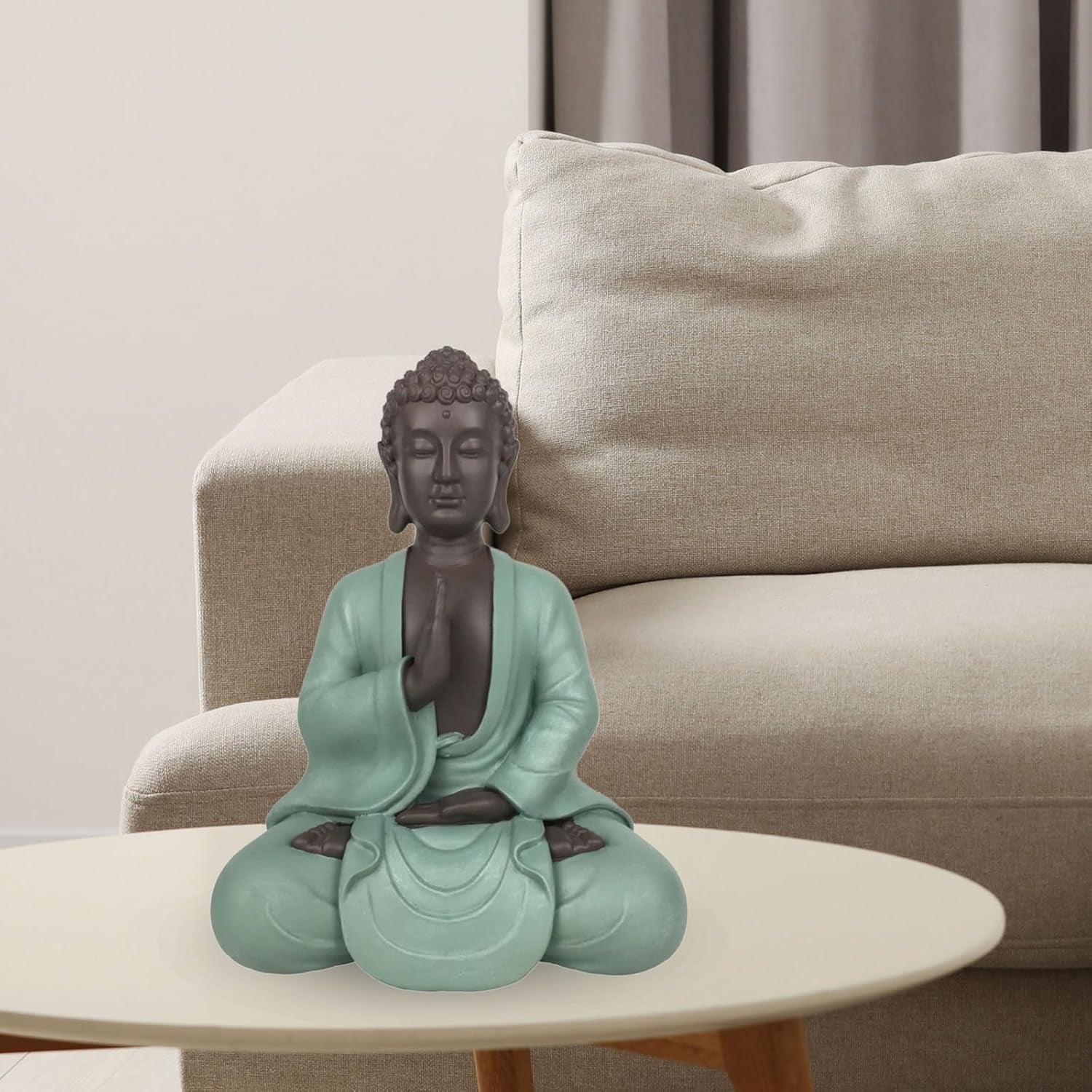 Zen Arôme SBM5 Zen Bodhi statue, grøn/brun, 20 cm høje statuetter og skulpturer Naty Shop