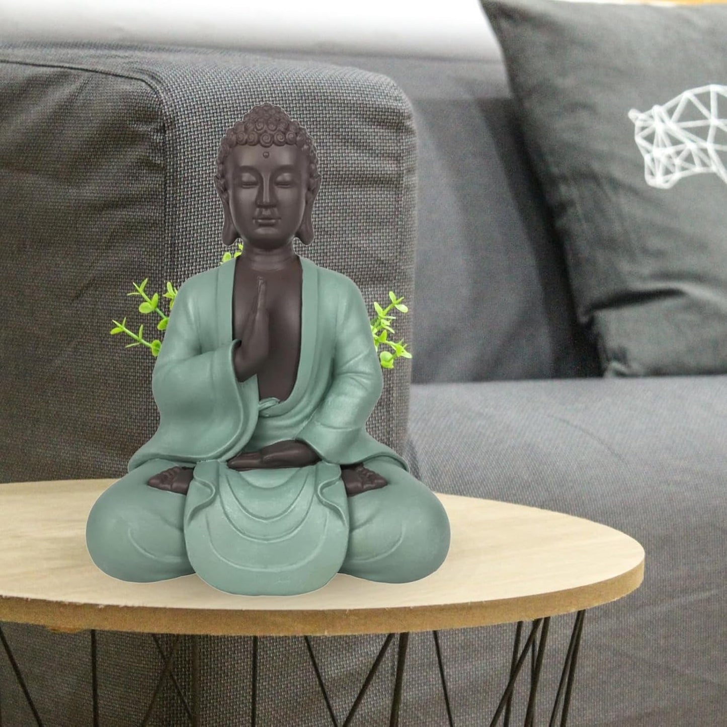 Zen Arôme SBM5 Zen Bodhi statue, grøn/brun, 20 cm høje statuetter og skulpturer Naty Shop