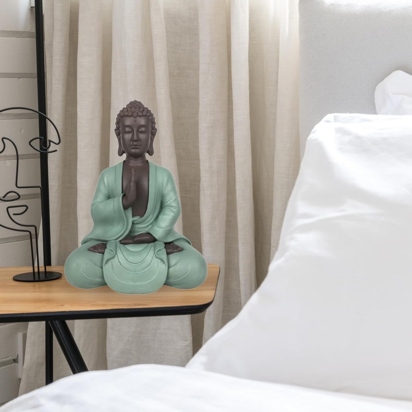Zen Arôme SBM5 Zen Bodhi statue, grøn/brun, 20 cm høje statuetter og skulpturer Naty Shop