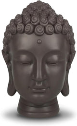 Zen'Light - Buddha hoved statuette - Dekoration til Zen, meditation og feng shui - Gave til en afslappende og spirituel atmosfære - Buddha statuette - Højde: 20 cm - Farve: grøn/brun Statuetter og skulpturer Naty Shop Standard titel