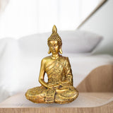 Zen'Light - Statuette med Buddha hoved Sanci - Dekoration til Zen, meditation og feng shui - Gave til en afslappende og spirituel atmosfære - Buddha statue - Højde: 18 cm - Farve: guld Statuetter og skulpturer Naty Shop