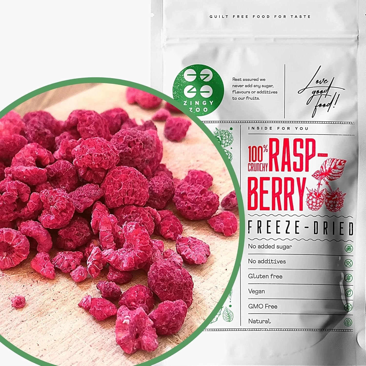 Frysetørrede hindbær Knækkede stykker | XL 300g Frysetørret tørret frugt | Tørrede hindbær Glutenfri Frysetørret frugt | Frysetørrede frugter | Frysetørret hindbær Naty Shop dehydrerede produkter 100G